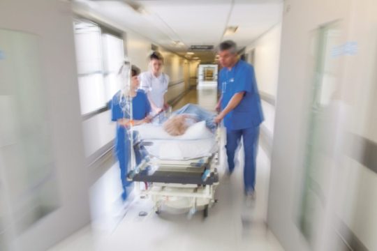 Motion Blur Stretcher Gurney Patient Hospital Emergency