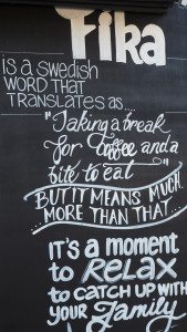 Fika er det svenske ordet for kaffepause.